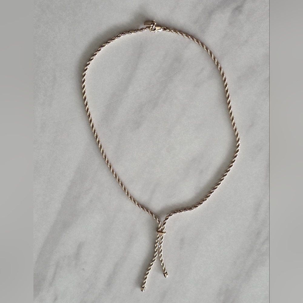 Lauren Ralph Lauren Gold-Tone Rope Chain Lariat Necklace, 16" + 3" extender